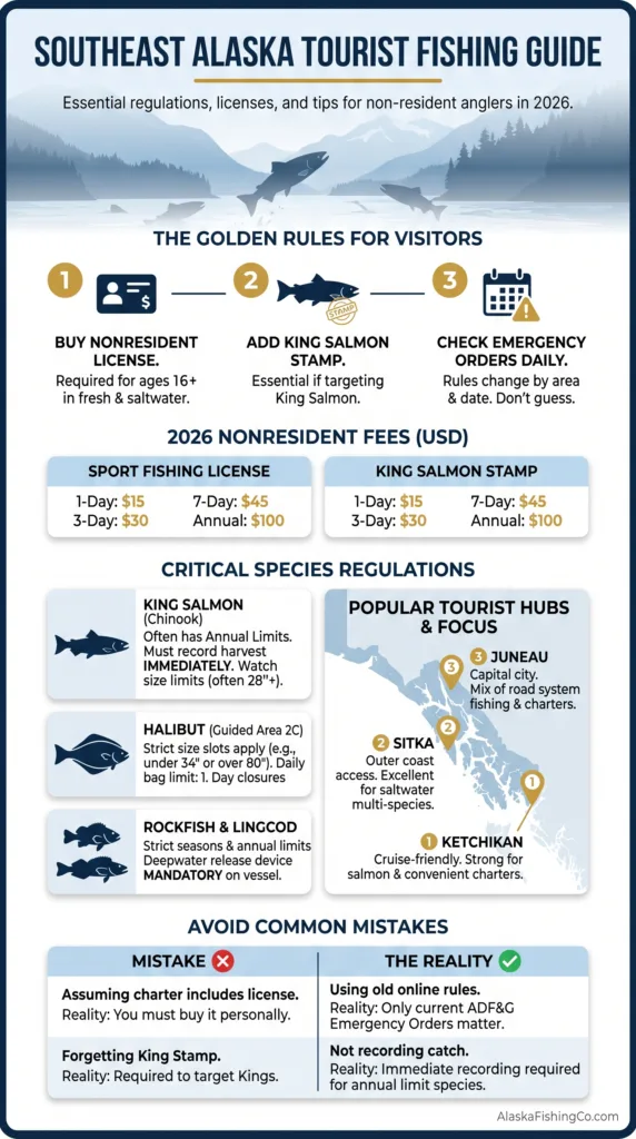 Southeast Alaska fishing for tourists offers stunning scenery and exciting catch opportunities in this popular travel destination.