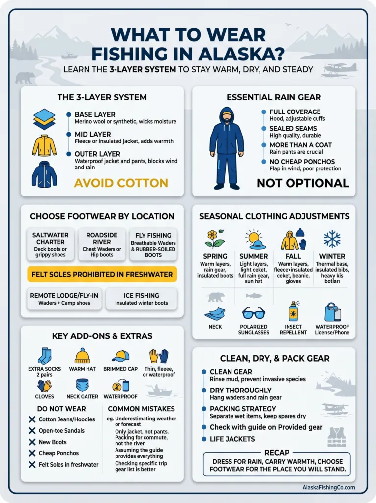 What to wear fishing in Alaska: essential clothing choices for staying warm, dry, and comfortable during outdoor fishing adventures.
