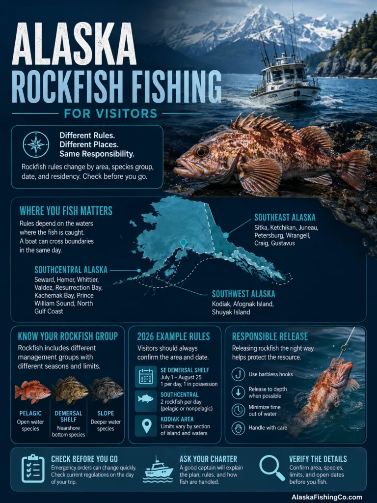Alaska rockfish fishing for visitors offers a unique opportunity to catch diverse rockfish species in scenic coastal waters.